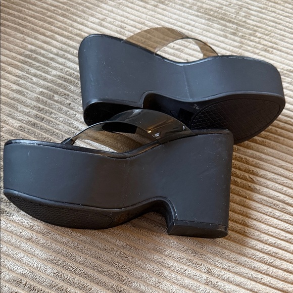 Jessica Simpson Black and Clear Women's Sandals - Picture 6 of 10